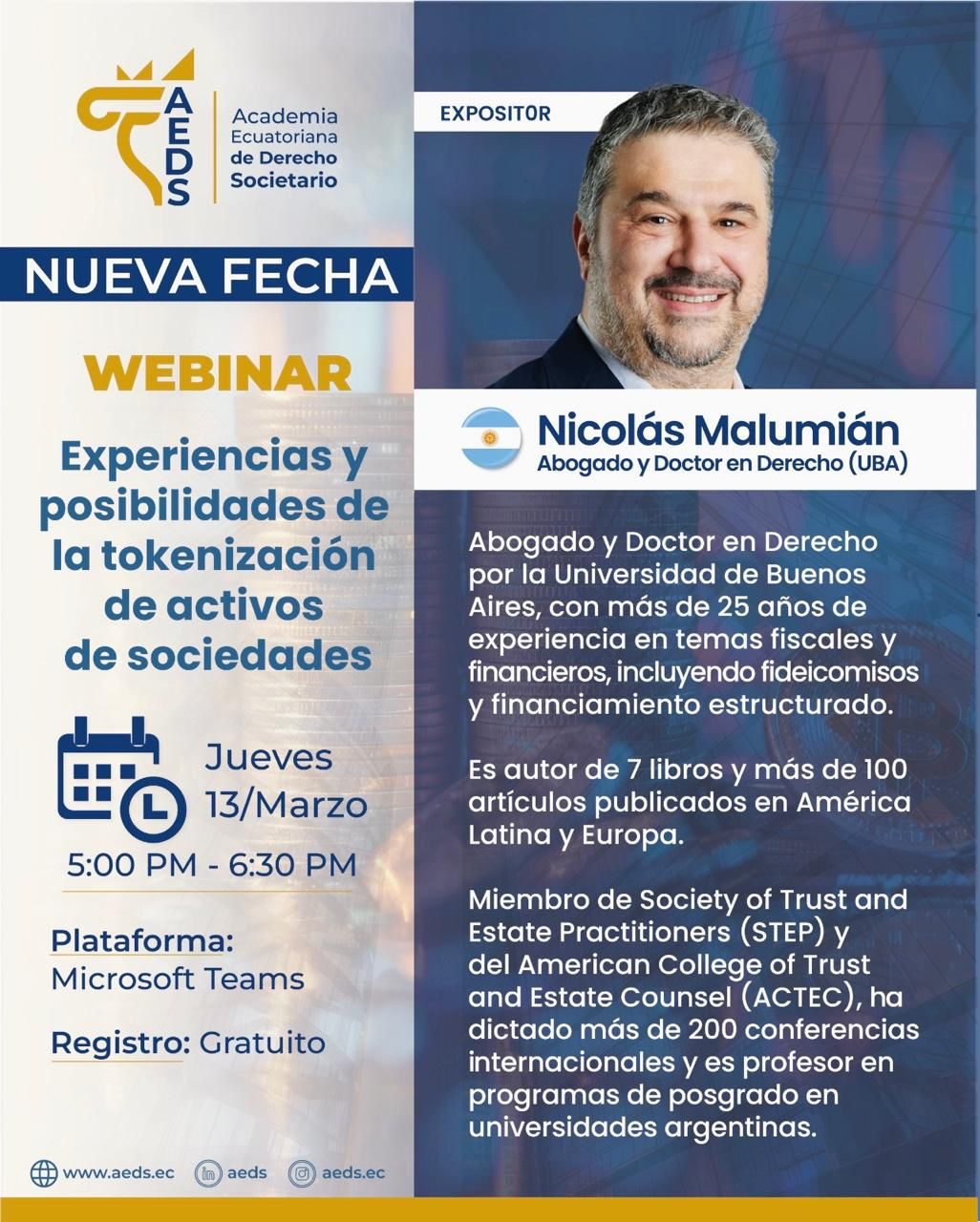 Webminar - Tokenización de activos de sociedades.