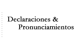 Declaraciones y Pronunciamientos
